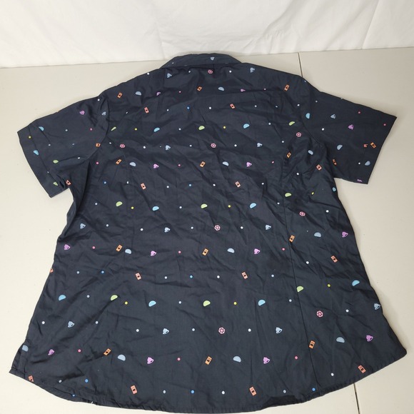 RARE Women's Taco Bell Managers Black Short Sleeve Button Up Shirt - Picture 2 of 3